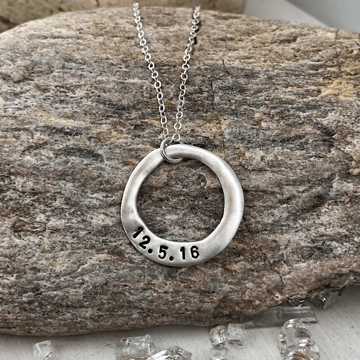 Personalized  Open Circle Necklace