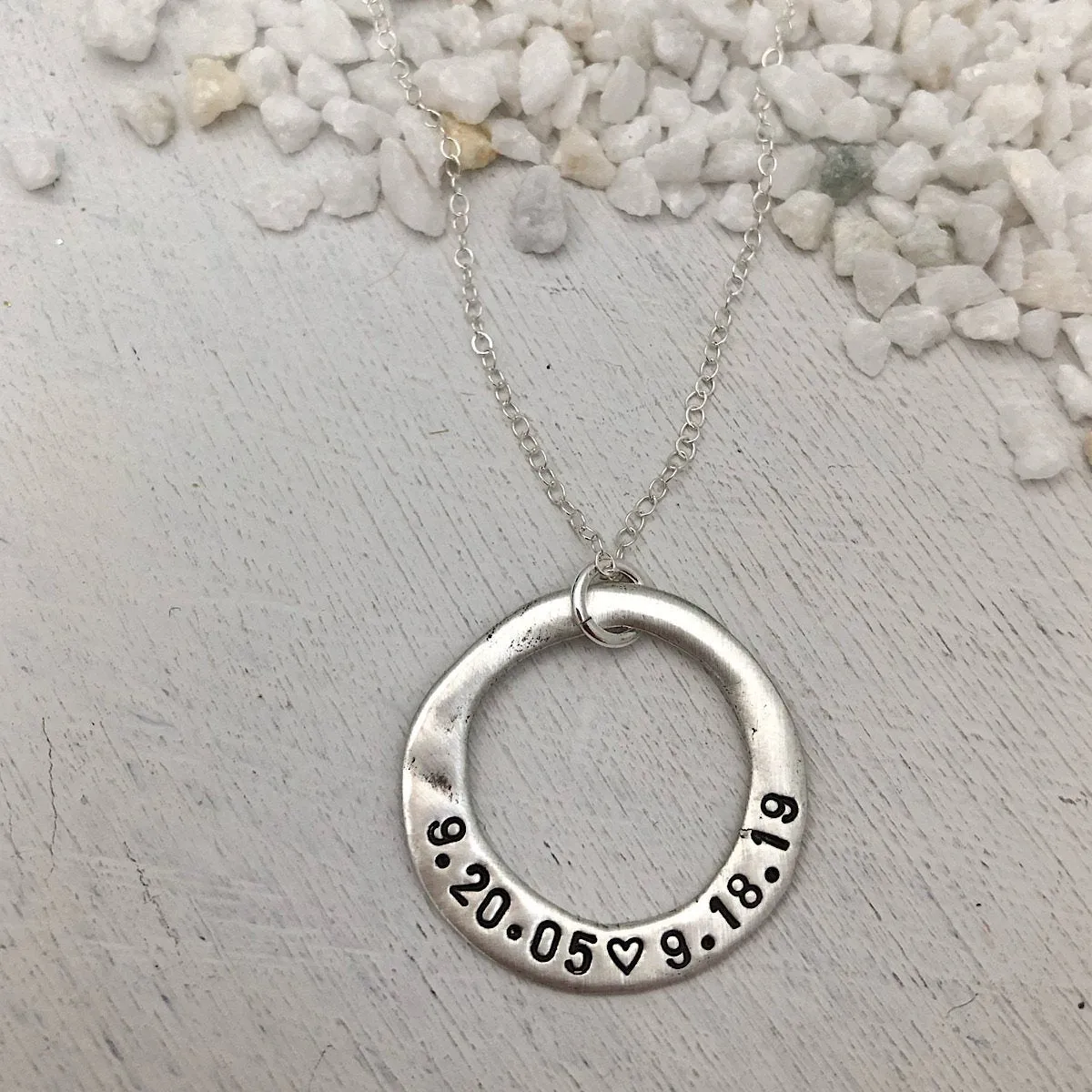 Personalized  Open Circle Necklace