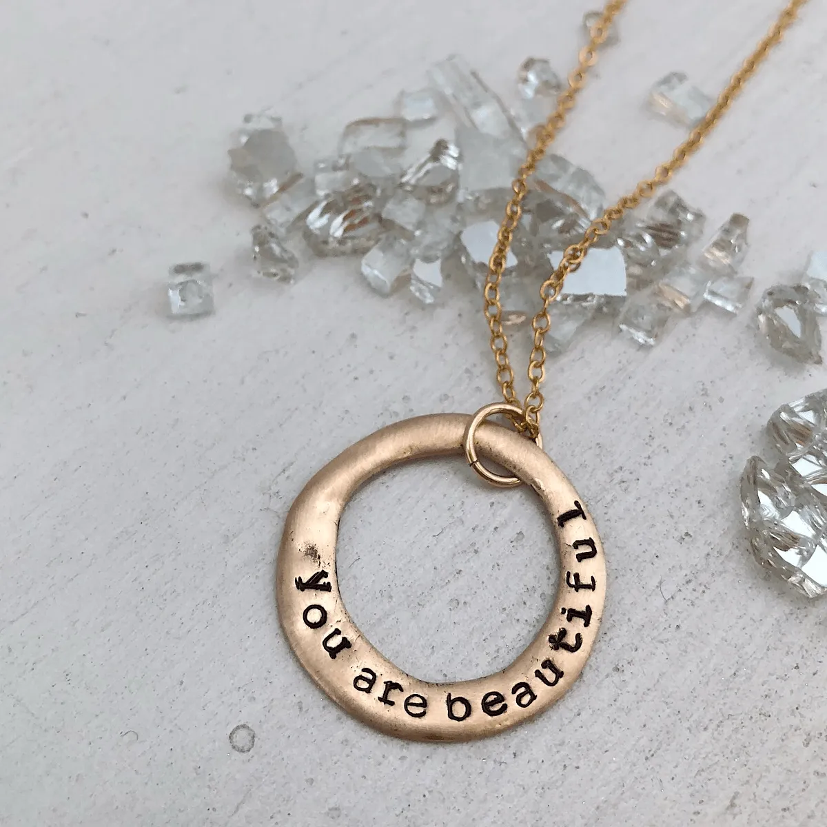 Personalized  Open Circle Necklace