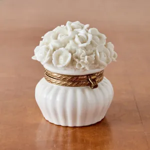 Porcelain Powder Jewelry Trinket Box