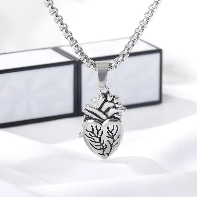 Puzzle Jewelry Couple Collares Anatomical Heart Necklace Women Valentine Day Gift Stainless Steel Bijoux Femme 2021