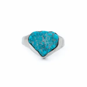 Rugged Turquoise Nugget Ring