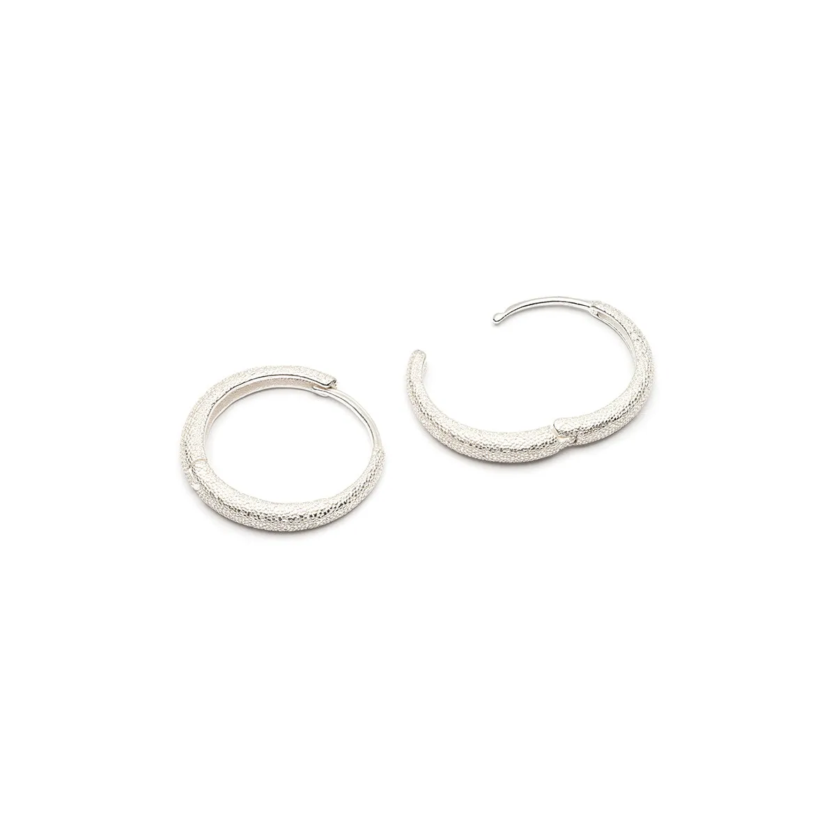 Shiny Silver Hoop Earrings