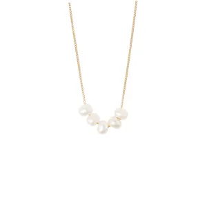 Simple 5 Pearl Necklace