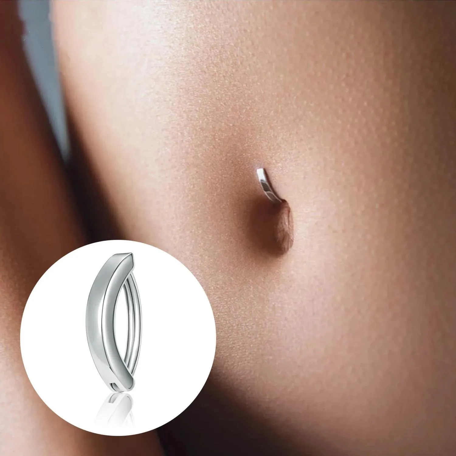 Simple Navel Ring Stainless Steel Sexy Navel Ring Navel Buckle Piercing Body Jewelry