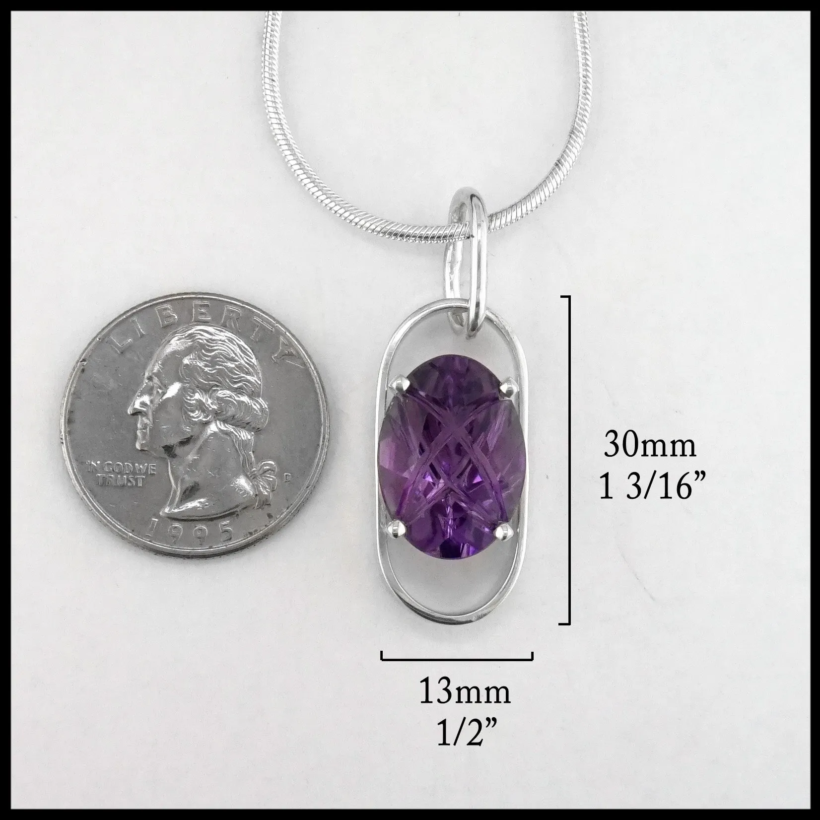 Simple Pendant with Amethyst