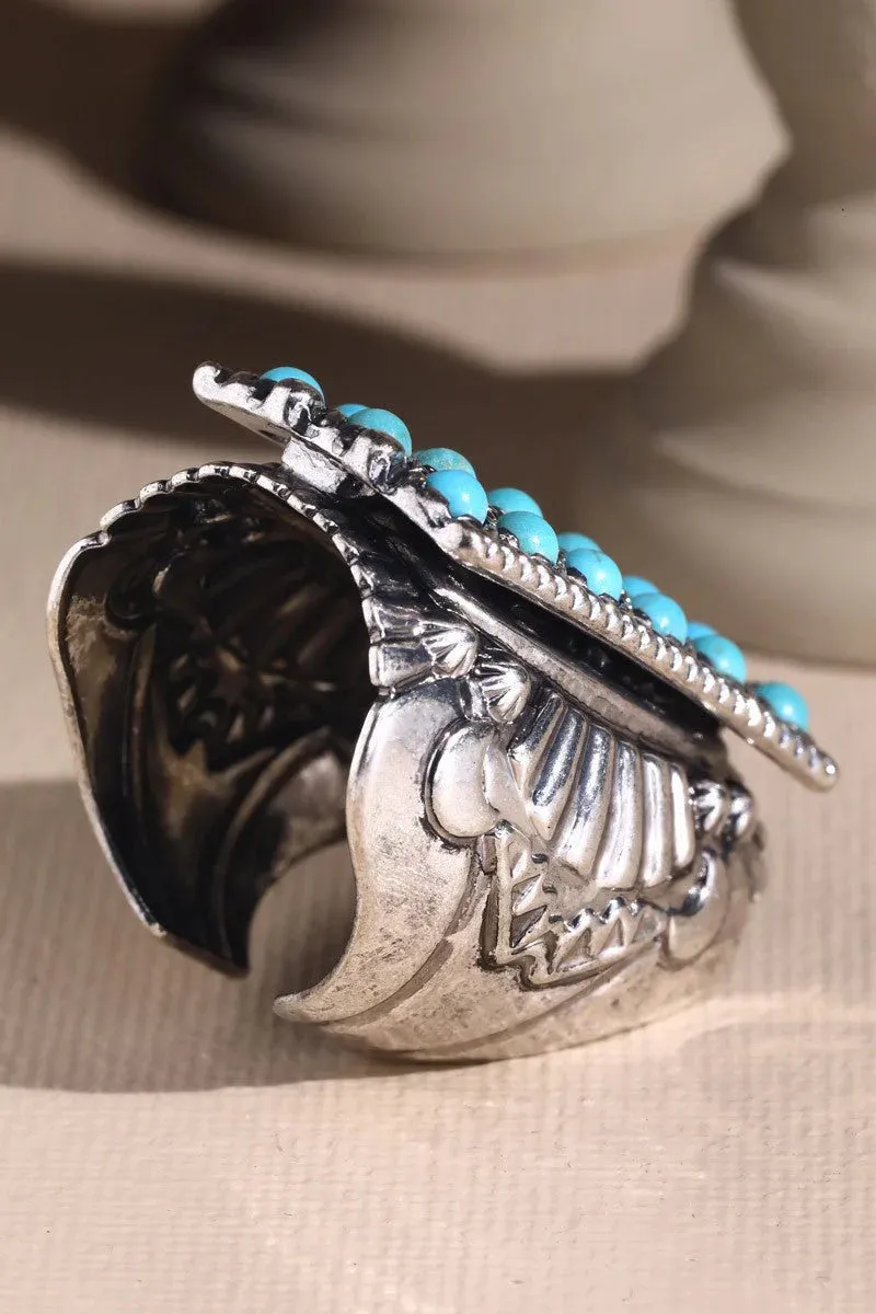 Southwestern Detail Cuff Ring