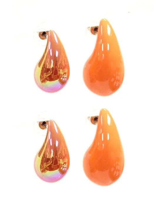 TE10421 Shiny Teardrop Earrings Set