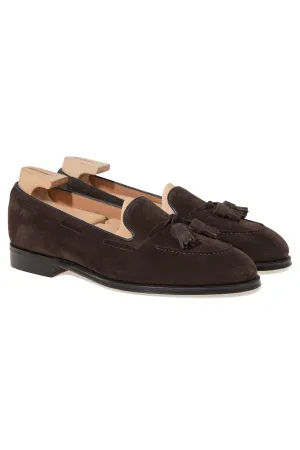 The Armoury Hudson Chocolate Suede Tassel Loafers *factory seconds*