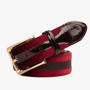 The Pontalto Burgundy Leather Belt