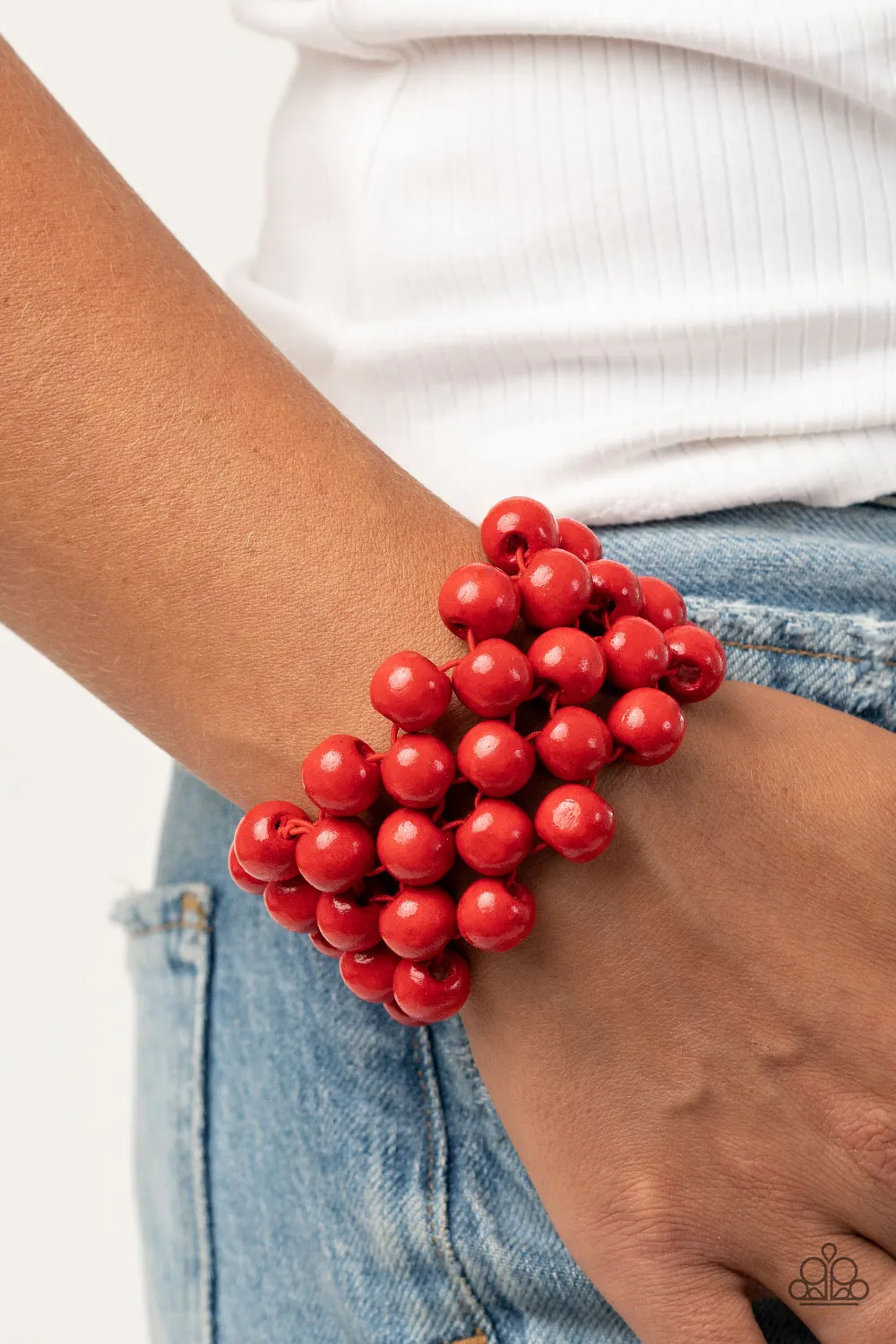 Tiki Tropicana - Red Paparazzi Bracelet