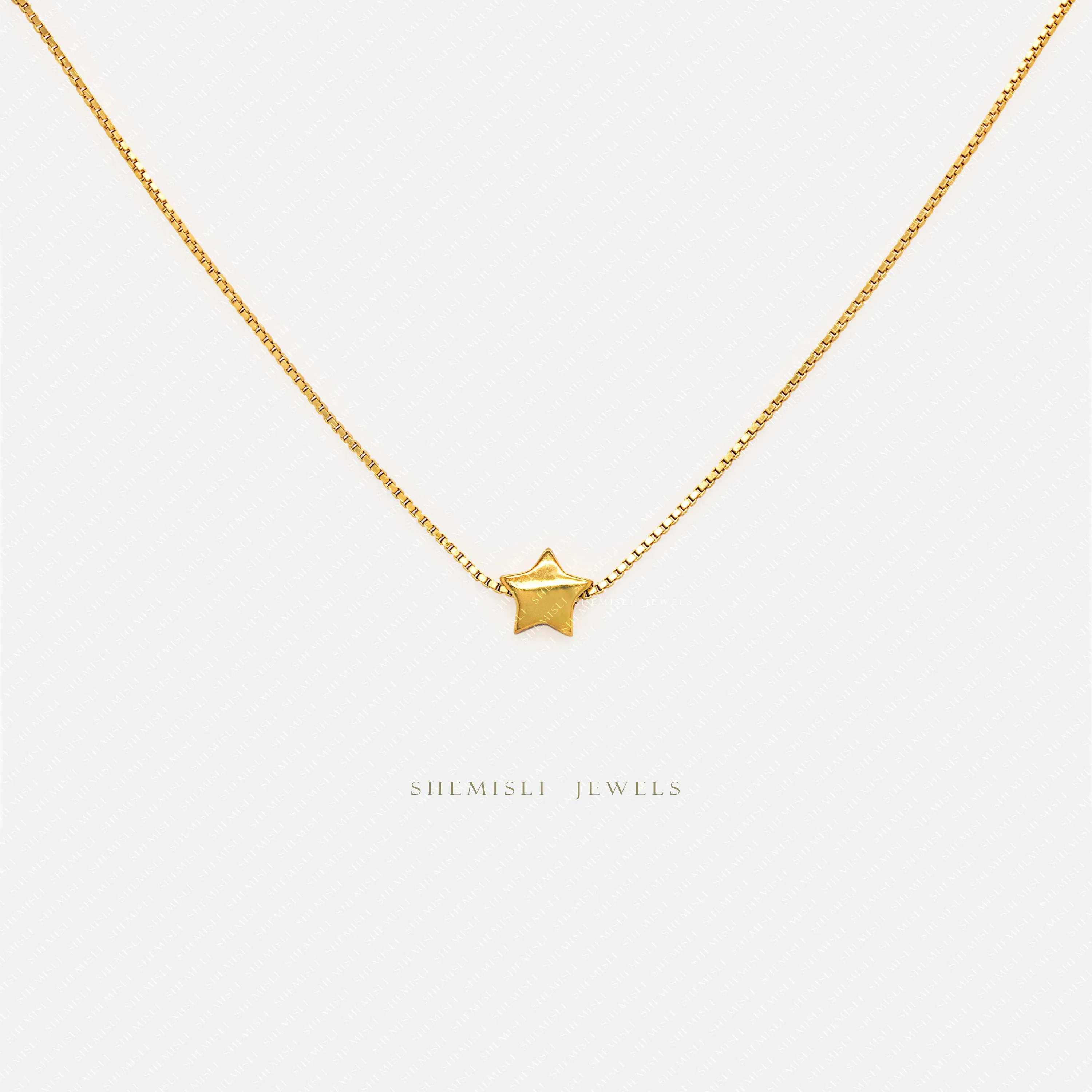 Tiny Star Necklace, Unisex, Gold, Silver  (15.5" 2") SHEMISLI - SN021