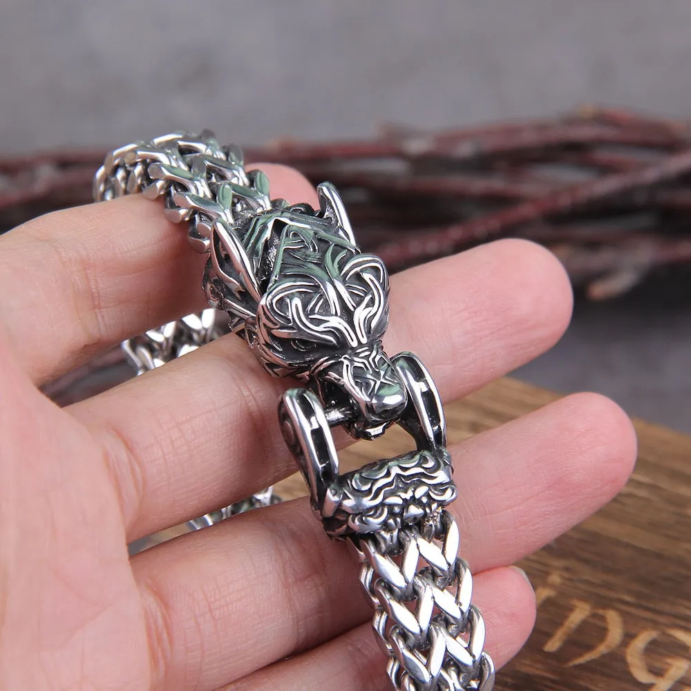 Viking Punk Bracelet in Silver