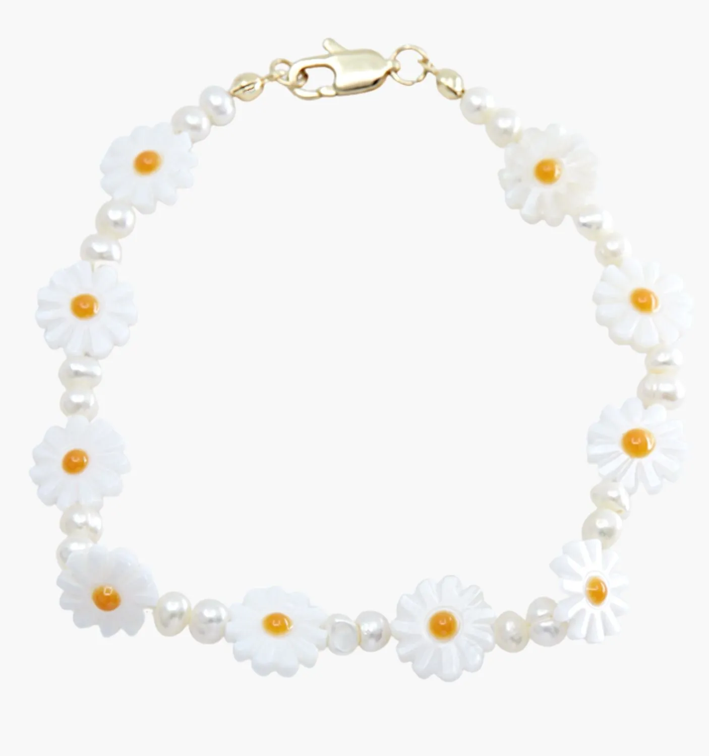 White Daisy Anklet