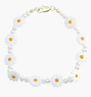 White Daisy Anklet