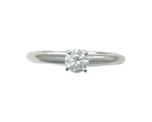 White Gold Diamond Solitaire Ring (Authentic Pre-Owned)