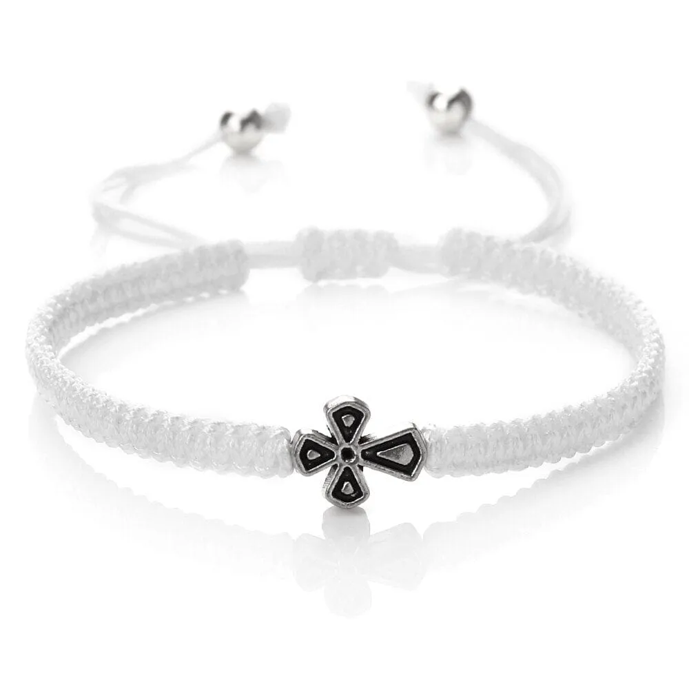 WWJD Cross Adjustable Handmade Knots Bracelet