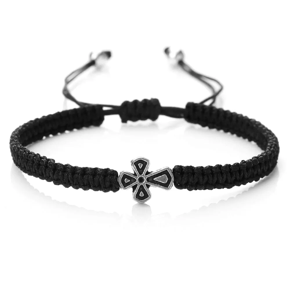 WWJD Cross Adjustable Handmade Knots Bracelet