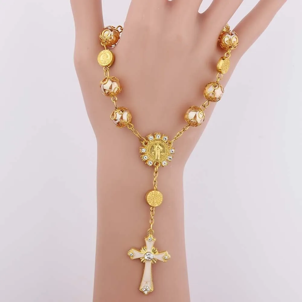 WWJD Rosary Centerpiece Bracelet