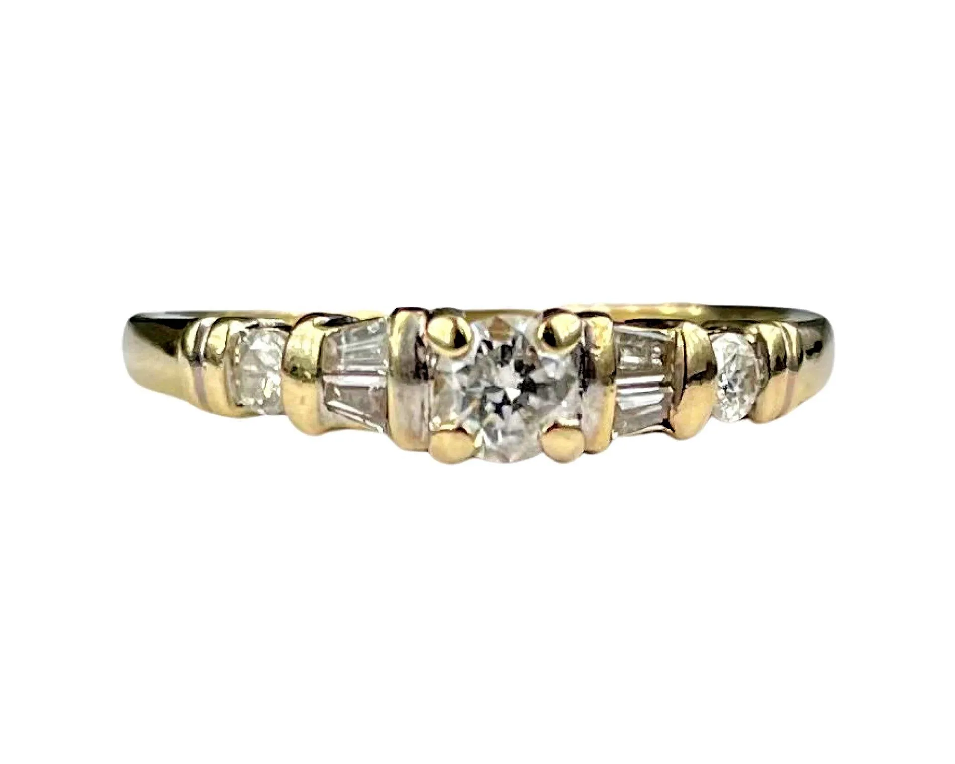 Yellow Gold Diamond Ring (Authentic Pre-Owned)